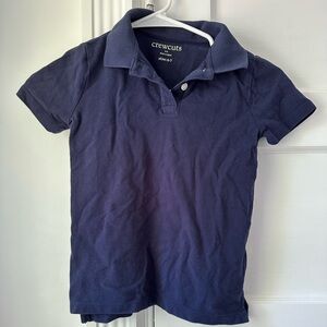 100% Cotton Navy Crewcuts Polo Shirt size 6-7